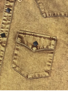 Camisa de Mezclilla Casual para Hombre TRIBON SPORTS, Corte Ajustado, Lavada, 100% Algodón, Cuello Clásico, Botones al Frente, Manga Larga, para Todas las Temporadas - Product Image 3