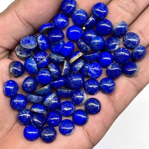 Cabochon rond en lapis-lazuli naturel 9 mm, pierres précieuses en vrac, lot, prix de gros, pour la fabrication de bijoux - Product Image 4