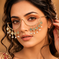 Luxuriöse Handgefertigte Vergoldete Massive Halbrandlose Brille für Damen Hochzeit |   Leichter Modischer Sonnenbrillenhalter-Rahmen