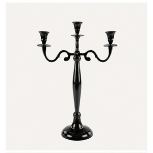 Wholesale 3 Arm Candelabra <b>Black</b> Metal Candle Holder Table Top <b>Candlestick</b> Stand for Wedding Event Table Centerpiece Decoration - Product Image 3