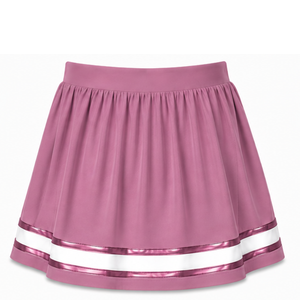 Falda Deportiva Rosa para Animadoras, Falda Plisada con Ribete a Rayas, Uniforme Deportivo, Ropa de Equipo, Ropa Deportiva Personalizada - Product Image 2
