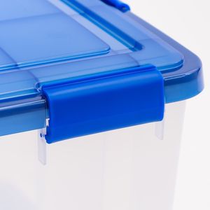 74 Qt. Boîtes de rangement en plastique transparent avec couvercles hermétiques et joint d'étanchéité - Product Image 4
