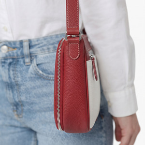 Sac bandoulière en cuir pour femme, idéal pour les voyages, vente en gros, sac bandoulière en cuir véritable avec poches zippées, sac messager en cuir pour femme - Product Image 2