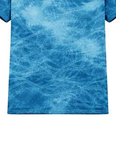 Customized <b>Blue</b> Ice <b>Dye</b> T Shirt Men Round Neck Short Sleeve Cotton Casual Streetwear Vintage Wash Custom OEM Wholesale Tee - Product Image 6