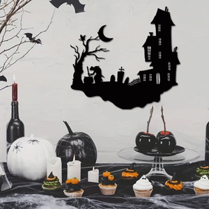CIFbuy Arte de Pared de Hierro con Calavera Gótica, Decoración Vintage de Halloween para Uso en Interiores y Exteriores, Servicio de Recogida Disponible - Product Image 3