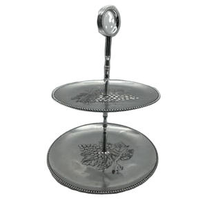 Présentoir à cupcakes au chocolat au caramel Fruits pour décoration de table d'anniversaire Présentoir central Portable à 2 niveaux Nouveau par TCD - Product Image 6