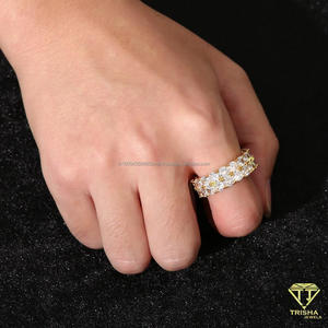 Anillo de eternidad con diamantes cultivados en laboratorio, plata de ley 925, venta al por mayor para minoristas de joyería de lujo - Product Image 1