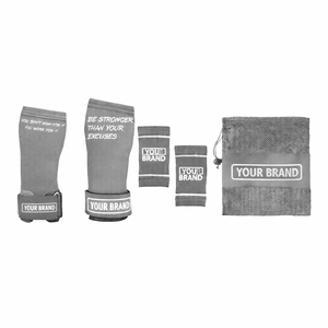 Agarraderas de Levantamiento de Pesas con Logotipo Personalizado, Correa de Muñeca Ajustable, Protector de Palma para Gimnasio, CrossFit, Powerlifting y Entrenamiento de Fuerza - Product Image 4