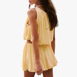 2026 New Casual Street Wear Women Clothing Sleeveless <b>Bubble</b> <b>Top</b> And <b>Bubble</b> Mini Skirt 2 Pieces Set Summer Fashion Women Skirt - Product Image 2