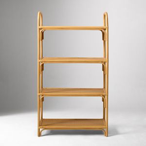 Rattan Kids <b>Shelf</b> Four Tier Storage Rack Natural Finish Sustainable Kids Room <b>Organizer</b> Wholesale Bulk Supplier Furniture - Product Image 3