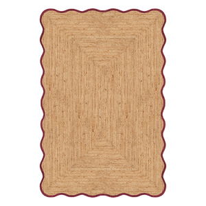 พรมปูพื้นจากปอกระเจาธรรมชาติ ทอมือ ขอบหยัก ผลิตตามสั่ง ขายส่ง - Product Image 6