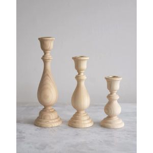 Decoración de Estilo Interior, Portavelas de Madera, Elegantes Portavelas de Madera, Faroles y Frascos para Velas - Product Image 2