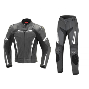 Traje de Cuero Personalizado para Motociclismo de Carreras |   Chaqueta y Pantalones de Motociclista con Protección CE |   Equipo de Protección para Motociclistas de Cuero Vacuno de Primera Calidad - Product Image 1
