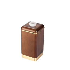เครื่องจ่ายสบู่ทำจากไม้ชีแฮมทำด้วยมือพร้อมปั๊มทองเหลือง - Product Image 3