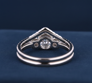 Anillo de Compromiso con Diamante Cultivado en Laboratorio de 1.21CT, Corte Redondo, VVS2, Certificado por IGI, Chapado en Rodio, Oro Blanco, Conjunto Nupcial - Product Image 4