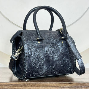 Bolsos de Viaje de Cuero Genuino Negro de Lujo para Mujer, Bolsos de Lona con Cierre de Cremallera a la Moda para Unisex - Product Image 4
