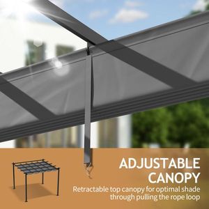Pergola e Gazebo da Esterno Grigio 3x3m - Product Image 6
