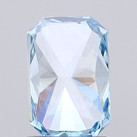 Diamante Azul de Corte Radiante de 1 Quilate, Cultivado en Laboratorio, Claridad VVS2, Color Fantasía, Diamante Suelto, Certificado IGI, Venta al Por Mayor