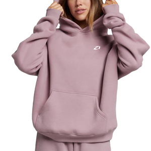 Conjunto de Sudadera con Capucha de Forro Polar Oversize de Calidad Premium para Mujer, Sudadera Casual de Invierno, Ropa de Descanso, Conjunto de Sudaderas con Capucha con Logotipo Personalizado al por Mayor - Product Image 5