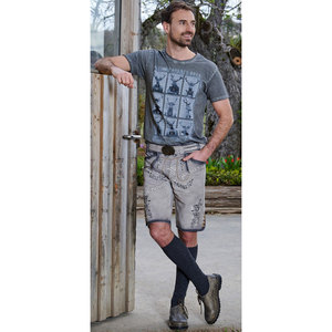 Shorts en daim de vachette brodés, style Lederhosen, pour hommes, sur mesure, pour l'Oktoberfest bavarois. - Product Image 6