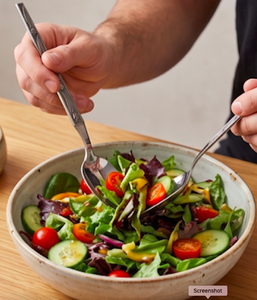 Luxurious Silver Stainless Steel <b>Salad</b> Servers <b>Salad</b> <b>Tools</b> For Household Restaurants Hotel And Resort Set Of 2 Pcs - Product Image 6