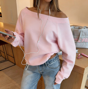 Sweat-shirt d'hiver à manches longues pour femme, pull décontracté et tendance, doux, confortable, coupe ample, idéal pour le quotidien et les week-ends - Product Image 2