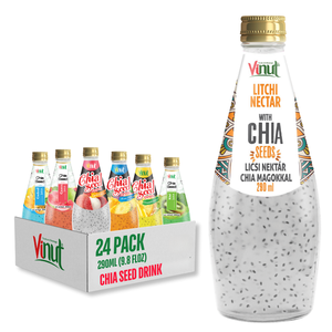 290ml Strawberry Chia Seed Drink Sugar-Free, OEM ODM Private Label, Vietnam Beverage Manufacturer - Product Image 1