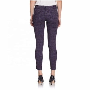 Pantalones vaqueros de flocado suave para mujer, mallas de flocado y pantalón vaquero flocado - Product Image 1