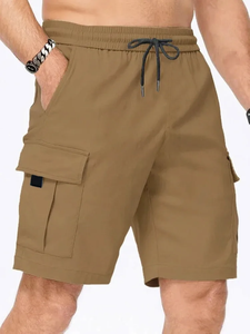 Custom Logo <b>Mens</b> 100% Cotton Mid Waist Cargo <b>Shorts</b> <b>Camouflage</b> Drawstring Belt Loops Side Pockets Casual Outdoor Utility <b>Shorts</b> - Product Image 5