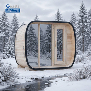 Sauna Exterior de Estilo Arquitectónico de Lujo con Frente de Vidrio Panorámico, Certificación ETL, Conexión WiFi, Casa <span class=keywords><strong>Spa</strong></span> de Lujo Estilo Francés - Product Image 1