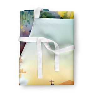 Montana Bitterroot Multicolor grande adulto Unisex acuarela delantal para cocinar cocina hornear manualidades jardinería - Product Image 3