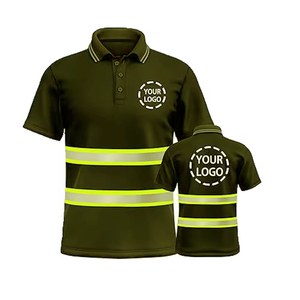 T-shirt de travail à manches courtes haute visibilité réfléchissant pour hommes, robuste, respirant, classe 2 type R, vêtements de travail - Product Image 4