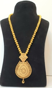 24KT Gold Plated Brass Four Gram Women's Classic Fashion <b>Set</b> Charming <b>Bracelet</b> Ring Earring Necklace-New Design Best Offer - Product Image 3