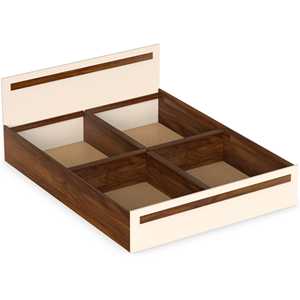 Cama Moderna con Plataforma Maltein Tamaño Queen con Diseño de Paneles de Madera - Product Image 4