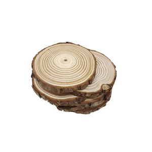 Posavasos Redondos de Madera con Acabado Natural, Hechos a Mano, Diseño Retro - Product Image 3