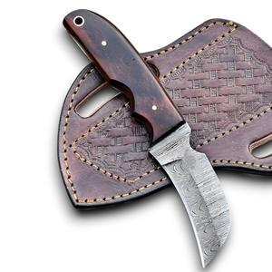Cuchillo EDC Ergonómico de Acero de Damasco OEM de Alta Gama, Tipo Halcón, de Hoja Fija, Multifuncional para Supervivencia, Caza y Camping, de Venta Caliente - Product Image 1