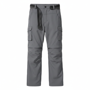 Best-Selling Men's Lightweight Canvas Hiking Pants <b>Waterproof</b> Elasticated Mid Waist Zippered Flat Security Pocket OEM Service - Product Image 6