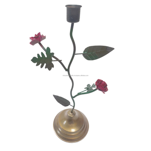 ที่วางแบบเสาใบกุหลาบแดงสีทองที่ทันสมัยและมีสไตล์ - Product Image 5