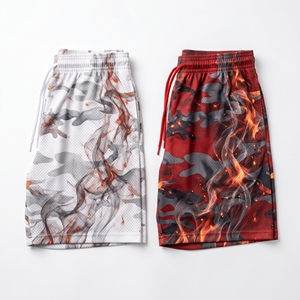 Custom Aurora Borealis Quartz <b>Crystal</b> <b>Cluster</b> Pattern Mesh Shorts Men’s Athletic Sublimation Basketball Training Shorts - Product Image 4