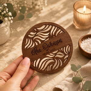 Thankful Pumpkin Laser Engraved Solid Wood Coaster Handcrafted Heat Resistant Drink Mat <b>Table</b> <b>Protector</b> Thanksgiving Home Decor - Product Image 6