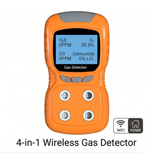 4 In 1 Wireless Gas Detector Portable Multi Gas Analyzer For Oxygen Carbon Monoxide Hydrogen Sulfide Flammable Gas Detection - Product Image 1