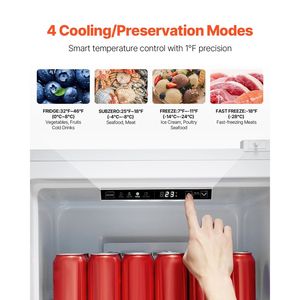 Congelador Vertical Convertible sin Escarcha de 11 Pies Cúbicos con Panel de Control de Temperatura, Puerta Reversible y Opción de Refrigerador con Puerta de Vidrio Ajustable - Product Image 4