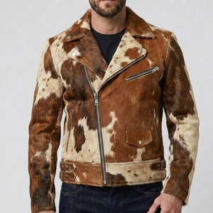 Chaqueta de Cuero Genuino para Mujer, Hecha con Piel de Vaca, Chaquetas de Cuero Vacuno 100% de Alta Calidad para Hombre - Product Image 1