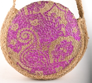 Bolso Tote de Yute y Algodón Ecológico, Diseño Bohemio Indio, con Correa de Hombro y Cierre de Cremallera, para Viaje, Tendencia 2026 - Product Image 1