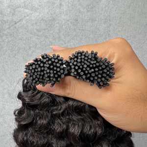 Envío Rápido y Cabello Humano Puro, Extensiones de Cabello I-Tip Rizado Birmano 100% Natural, Popular y en Oferta, de Vietnam - Product Image 1