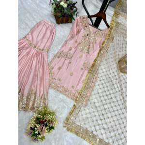 Ensemble haut-bas et Dupatta de créateur pour femmes - Product Image 6