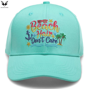 Casquette de baseball d'été légère, respirante et à séchage rapide, de style tendance, vert menthe, haute performance, avec broderie colorée - Product Image 3