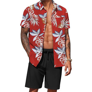 Conjunto de Verano para Hombre, Camisa y Pantalones Cortos a Juego, Camisa de Playa con Estampado Personalizado, Conjunto de 2 Piezas, Atuendo de Verano - Product Image 1