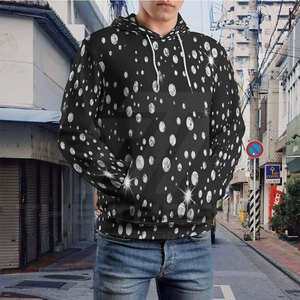 Sudadera con Capucha para Hombre, Moderna y Elegante, con Pedrería, Adornada con Cristales, Tejido Premium, Estilo Urbano - Product Image 6