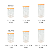 Boîtes de rangement hermétiques empilables transparentes pour aliments Couvercles en verre trempé pour aliments au micro-ondes pour l'organisation de la cuisine